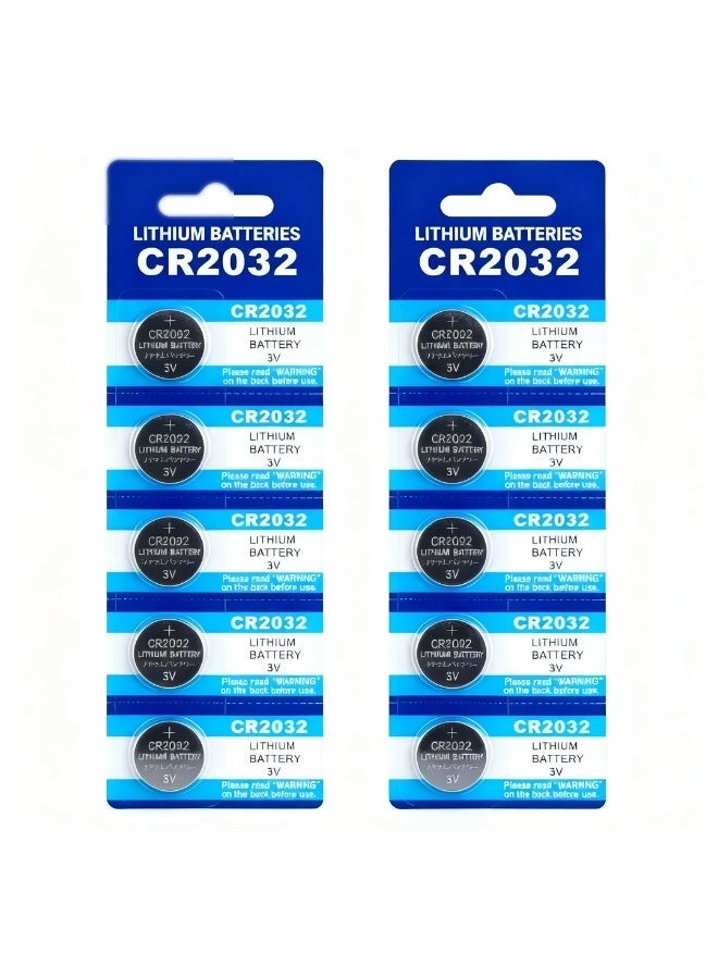 robotgcc High Quality CR2032 3V Coin Lithium Battery (10-Pack) | Long Shelf Life, Low Self-Discharge Button Cells with Stable Voltage for Remote Controls, PC CMOS, Car Keys & Medical Devices | CE, RoHS, UN38.3 - Image 1